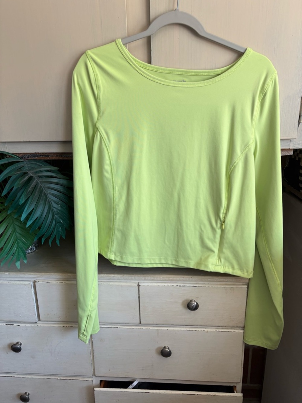 Old Navy Neon Lime Long-Sleeve Women's Top